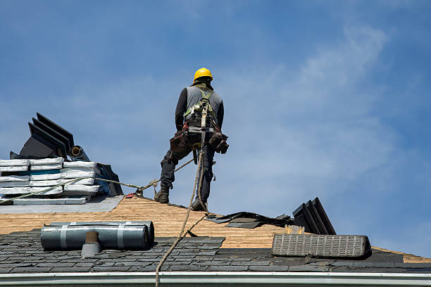 Professional Gutter Installation technician working in Brownsville, LA